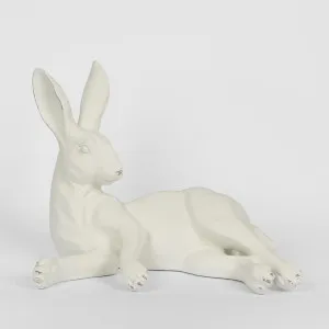 Henry Hare Lying White by Florabelle Living, a Statues & Ornaments for sale on Style Sourcebook