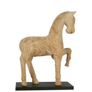Wood Horse On Stand Medium by Florabelle Living, a Statues & Ornaments for sale on Style Sourcebook