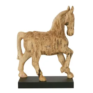 Wood Horse On Stand Small by Florabelle Living, a Statues & Ornaments for sale on Style Sourcebook