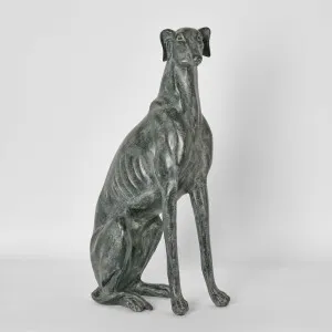 Lino Dog Sculpture Sitting Black by Florabelle Living, a Statues & Ornaments for sale on Style Sourcebook