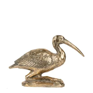 Kneeling Crane Sculpture Gold by Florabelle Living, a Statues & Ornaments for sale on Style Sourcebook
