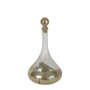 Genie Glass Decanter Gold Large by Florabelle Living, a Barware for sale on Style Sourcebook
