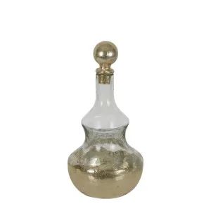 Genie Glass Decanter Gold Small by Florabelle Living, a Barware for sale on Style Sourcebook