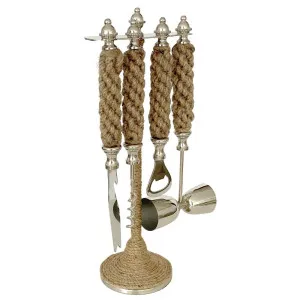 Aruba Jute Bar Tool Set With Stand by Florabelle Living, a Barware for sale on Style Sourcebook