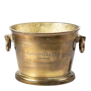 Oval Ice Bucket Brass by Florabelle Living, a Barware for sale on Style Sourcebook