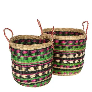 Indra Seagrass Basket Set Of 2 by Florabelle Living, a Baskets & Boxes for sale on Style Sourcebook