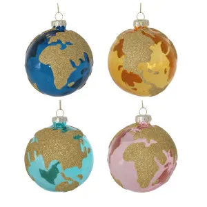 Globe Boxed Set Of 4 Baubles by Florabelle Living, a Christmas for sale on Style Sourcebook