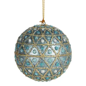 Ikwa Bauble Blue by Florabelle Living, a Christmas for sale on Style Sourcebook