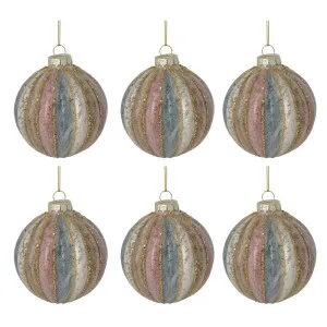 Cimmon Boxed Set Of 6 Baubles Champagne by Florabelle Living, a Christmas for sale on Style Sourcebook