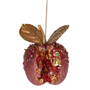 Tuscan Glitter Apple Tree Ornament Red by Florabelle Living, a Christmas for sale on Style Sourcebook