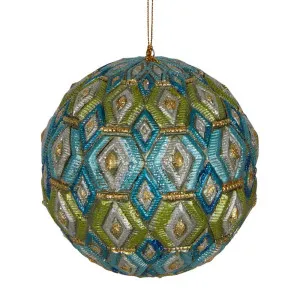 Oriente Geo Sparkle Bauble by Florabelle Living, a Christmas for sale on Style Sourcebook