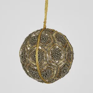 Hexe Beaded Hanging Bauble Lge by Florabelle Living, a Christmas for sale on Style Sourcebook