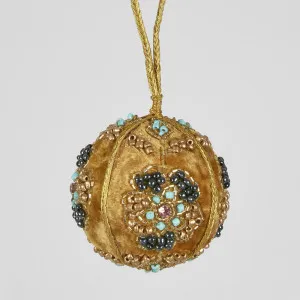 Inca Beaded Hanging Bauble Sml by Florabelle Living, a Christmas for sale on Style Sourcebook