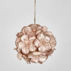 Hydrangea Hanging Ball Ornament Light Pink by Florabelle Living, a Christmas for sale on Style Sourcebook
