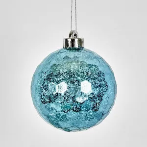 Glist Bauble (Set Of 4) Light Blue by Florabelle Living, a Christmas for sale on Style Sourcebook