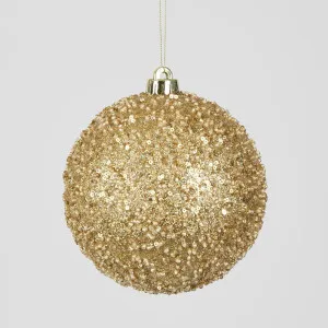 Gold Crush Bauble Lge (Set Of 2) by Florabelle Living, a Christmas for sale on Style Sourcebook
