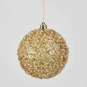 Gold Crush Bauble Med (Set Of 4) by Florabelle Living, a Christmas for sale on Style Sourcebook