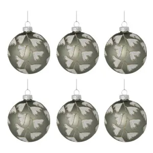 Tiffany Ginko Boxed Set Of 6 Baubles by Florabelle Living, a Christmas for sale on Style Sourcebook