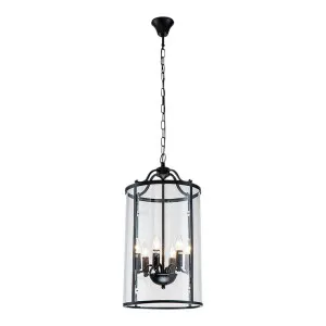 Astor Six Light Round Pendant In Black by Florabelle Living, a Pendant Lighting for sale on Style Sourcebook