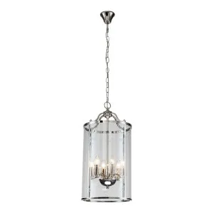 Astor Six Light Round Pendant In Nickel by Florabelle Living, a Pendant Lighting for sale on Style Sourcebook