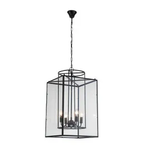 Lennox Four Light Pendant In Black by Florabelle Living, a Pendant Lighting for sale on Style Sourcebook