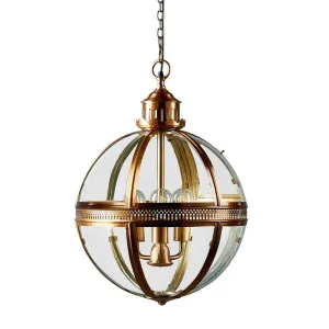 Saxon Ceiling Pendant Medium Antique Brass by Florabelle Living, a Pendant Lighting for sale on Style Sourcebook