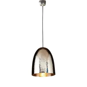 Dolce Beaten Ceiling Pendant Silver by Florabelle Living, a Pendant Lighting for sale on Style Sourcebook