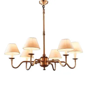 Prescot Chandelier Antique Brass by Florabelle Living, a Pendant Lighting for sale on Style Sourcebook