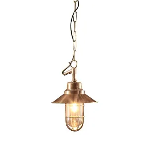 Rutherford Outdoor Ceiling Pendant Brass by Florabelle Living, a Pendant Lighting for sale on Style Sourcebook