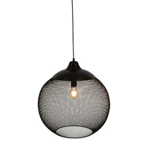Carlo Ceiling Pendant Large Black by Florabelle Living, a Pendant Lighting for sale on Style Sourcebook