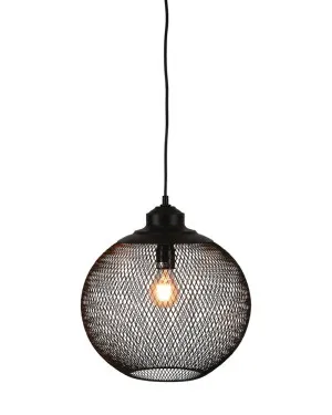 Carlo Ceiling Pendant Medium Black by Florabelle Living, a Pendant Lighting for sale on Style Sourcebook