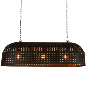 Esch Ceiling Pendant Extra Long Antique Black by Florabelle Living, a Pendant Lighting for sale on Style Sourcebook