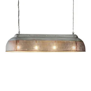 Riva Ceiling Pendant Extra Long Zinc by Florabelle Living, a Pendant Lighting for sale on Style Sourcebook