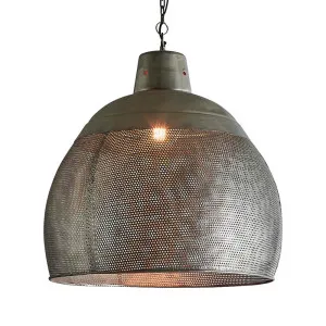 Riva Ceiling Pendant Large Zinc by Florabelle Living, a Pendant Lighting for sale on Style Sourcebook
