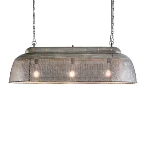 Riva Ceiling Pendant Long Zinc by Florabelle Living, a Pendant Lighting for sale on Style Sourcebook