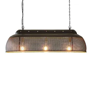 Riva Ceiling Pendant Long Matt Black And Gold by Florabelle Living, a Pendant Lighting for sale on Style Sourcebook