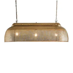Riva Ceiling Pendant Long Antique Brass by Florabelle Living, a Pendant Lighting for sale on Style Sourcebook
