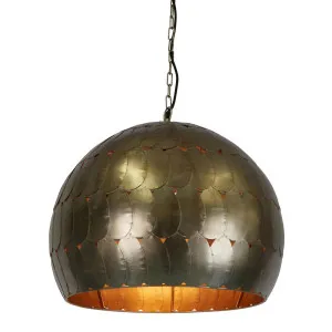 Pangolin Ceiling Pendant Medium Pewter by Florabelle Living, a Pendant Lighting for sale on Style Sourcebook
