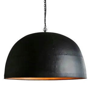 Noir Ceiling Pendant Large Black With Gold Interior by Florabelle Living, a Pendant Lighting for sale on Style Sourcebook