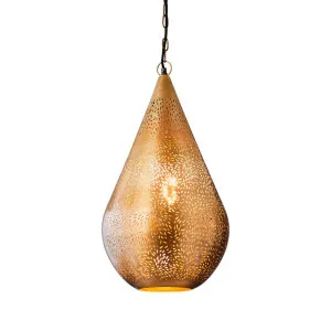 Aquarius Ceiling Pendant Medium Brass by Florabelle Living, a Pendant Lighting for sale on Style Sourcebook