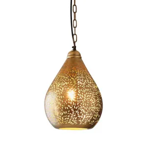 Aquarius Ceiling Pendant Small Brass by Florabelle Living, a Pendant Lighting for sale on Style Sourcebook