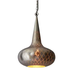 Cobra Ceiling Pendant Nickel by Florabelle Living, a Pendant Lighting for sale on Style Sourcebook