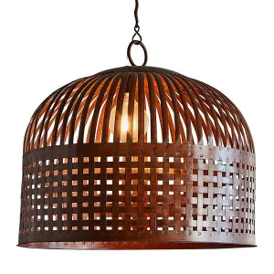 Esch Ceiling Pendant Large Rust by Florabelle Living, a Pendant Lighting for sale on Style Sourcebook