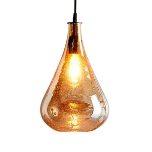 Lustre Teardrop Ceiling Pendant Pale Gold by Florabelle Living, a Pendant Lighting for sale on Style Sourcebook