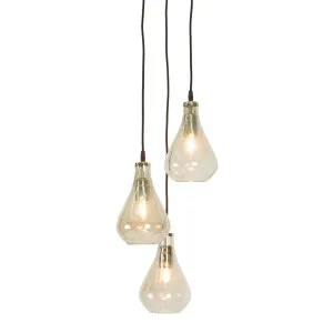 Lustre Teardrop Cluster Ceiling Pendant Pale Green by Florabelle Living, a Pendant Lighting for sale on Style Sourcebook