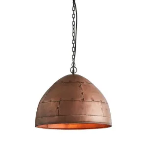 P51 Ceiling Pendant Small Antique Copper by Florabelle Living, a Pendant Lighting for sale on Style Sourcebook