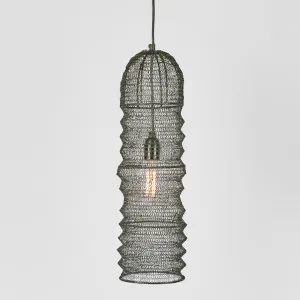 Monash Wire Mesh Ceiling Pendant Black by Florabelle Living, a Pendant Lighting for sale on Style Sourcebook