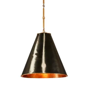 Monte Carlo Ceiling Pendant Large Black And Brass by Florabelle Living, a Pendant Lighting for sale on Style Sourcebook