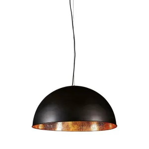 Alfresco Dome Ceiling Pendant Lamp Black And Copper by Florabelle Living, a Pendant Lighting for sale on Style Sourcebook