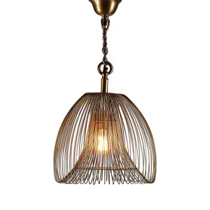Baker Ceiling Pendant Small Gold by Florabelle Living, a Pendant Lighting for sale on Style Sourcebook
